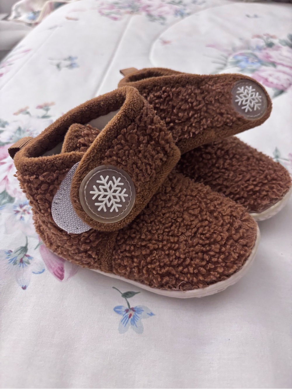 Cozy Teddy Baby Booties - Brown